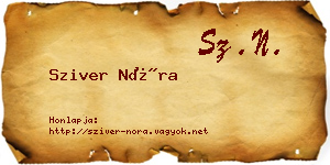 Sziver Nóra névjegykártya